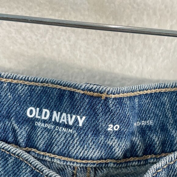 NEW Old Navy Plus 20 Mid Rise Drapey Denim Midi Skirt - Picture 3 of 8